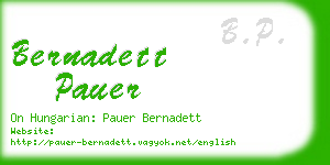 bernadett pauer business card